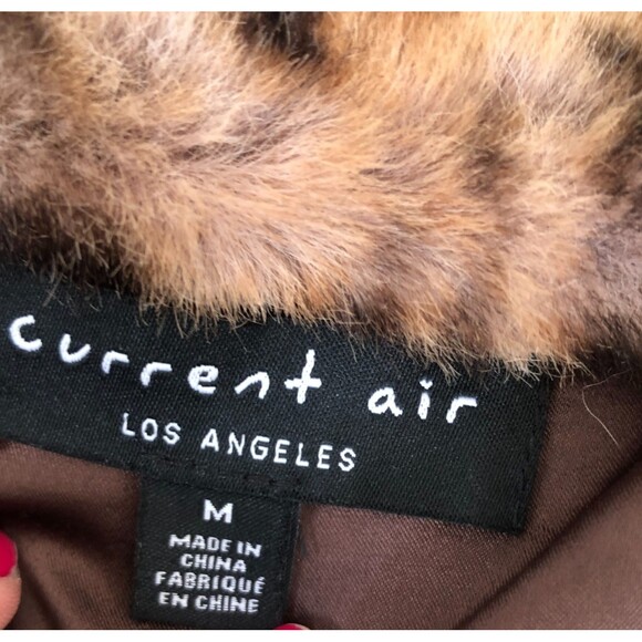 ANTHROPOLOGIE CURRENT‎ AIR COZY SOFT LEOPARD COLORBLOCK JACKET SZ M - Picture 13 of 16